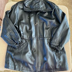 Vintage Jacqueline Ferrar Anorak Leather Jacket